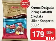 ÜLKER KONÇERTO KREMA DOLGULU PİRİNÇ PATLAKLI ÇİKOLATA 500 G - BAYRAM ŞEKERİ/ÇİKOLATASI